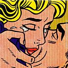 The Farewell Kiss Paintings - Kiss V by Roy Lichtenstein